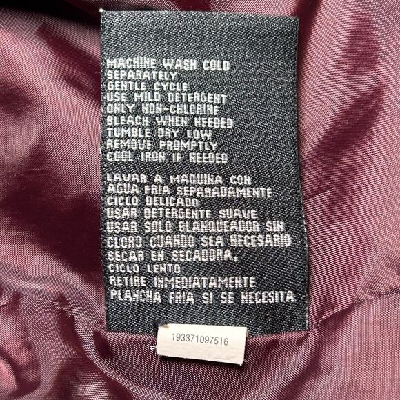 Intl Details Size 2XL Maroon Red Button Front Belted Pea Coat Double Breasted - Picture 4 of 6